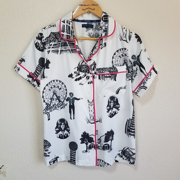 KATIE KIME Texas Fair Print Short Pajama Set - Picture 2 of 12